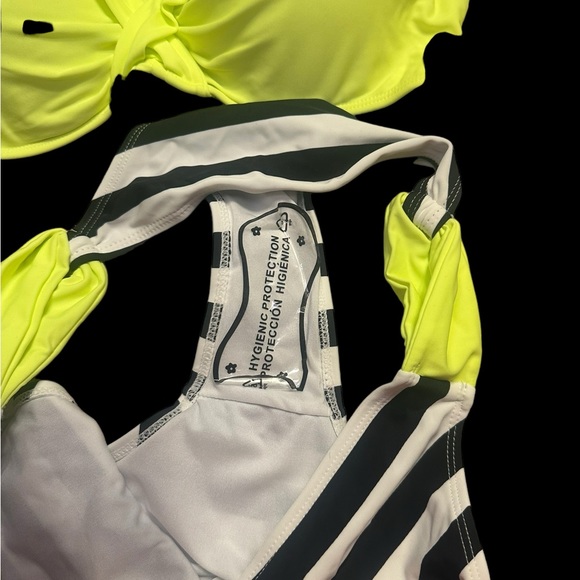 NWOT Lime Green and Black Bikini size Large - Picture 6 of 7